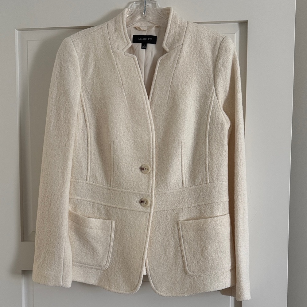 Talbots cream blazer size 2